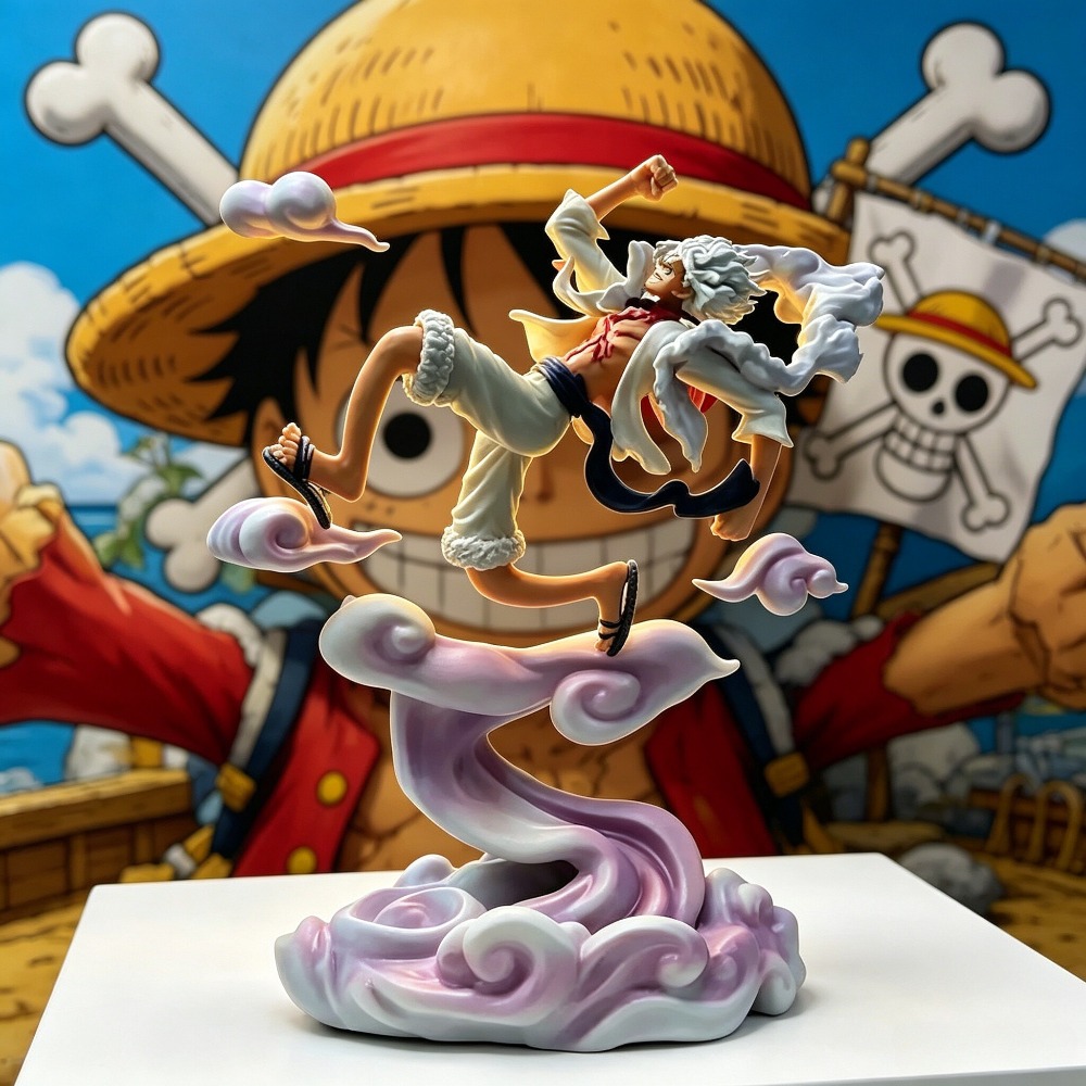 Lighting Home Decor Products - 新作2026年ワンピースアニメ周辺フィギュア ムーンニカ ルフィ ギア5 ムーンライト付きアクションフィギュア GKスタチューモデル