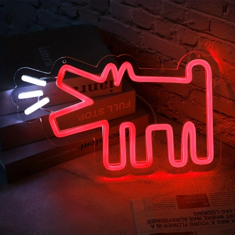 Lighting Decor Store - 吠える犬ライン LED ネオンライト子供部屋ナイトライト USB 電源ナイトライト装飾ペットショップ壁装飾