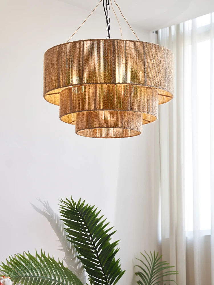 Decor Lighting Australia - 手作り籐ボヘミアンレトロシャンデリアクリエイティブ寝室キッチンオーストラリアスタイルカントリースタイル装飾ペンダントランプ
