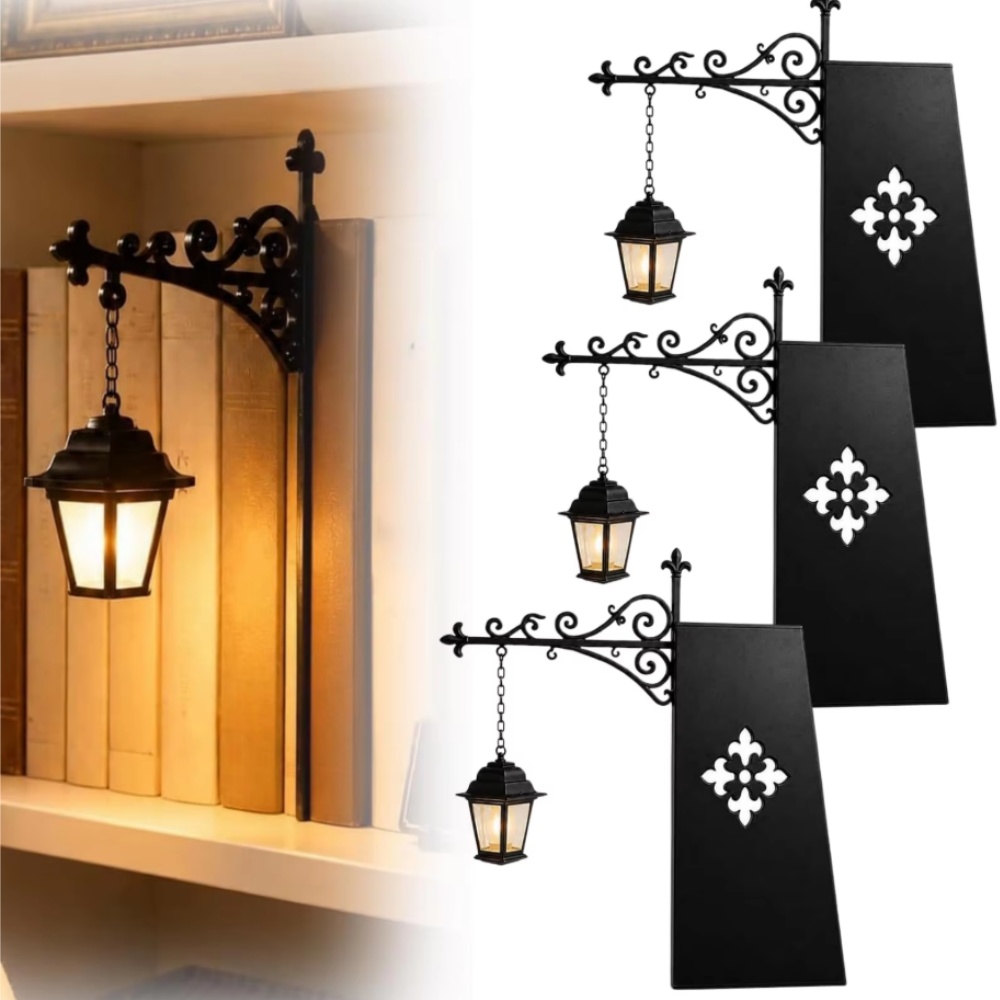 Lightings Decoration - ライブラリーランタン装飾本棚照明レトロライブラリーランタン本棚ランプ多機能暖かいLED常夜灯飾り