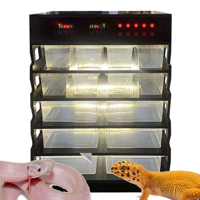 Gecko Lighting & Decor - インテリジェントPVC爬虫類家具、爬虫類用品、爬虫類飼育ベース、ライト付きヘビ・ヤモリ繁殖ラックシステム