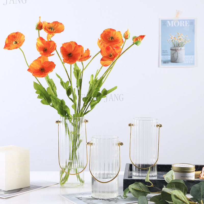 北欧風クリエイティブガラス花瓶 ライトラグジュアリー シンプ - Lighting Room Decor Photo のレビューと価格