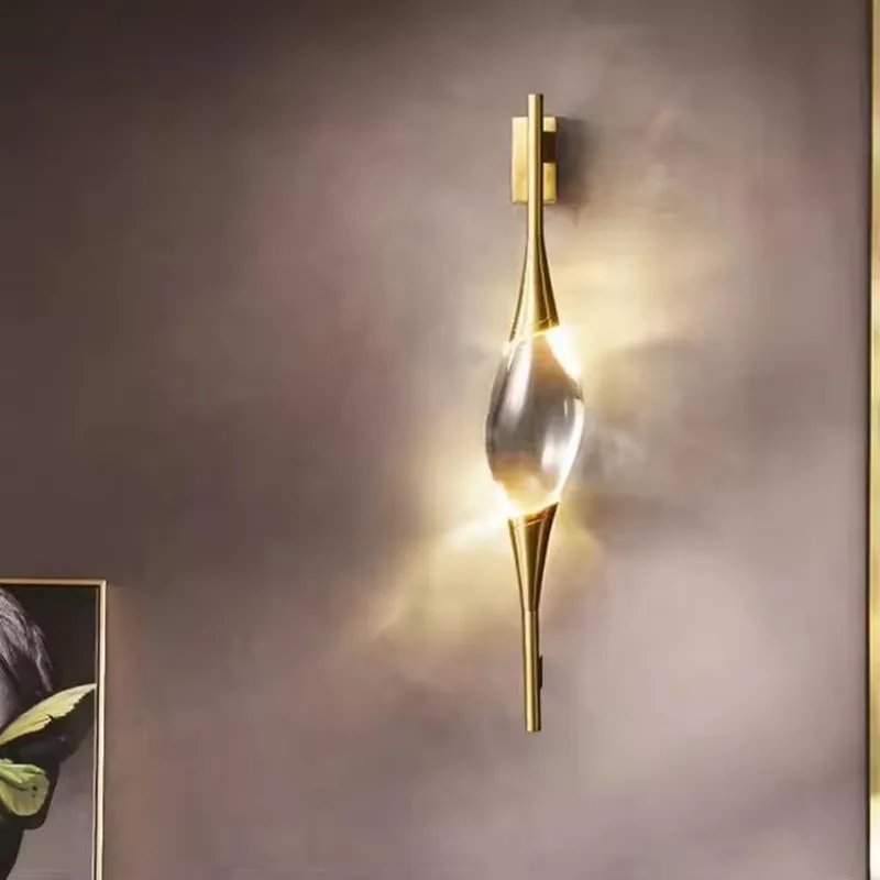 新デザイン モダン フル銅製 ゴールドクリスタル LED ウ - Lighting Decor In Room のレビューと価格