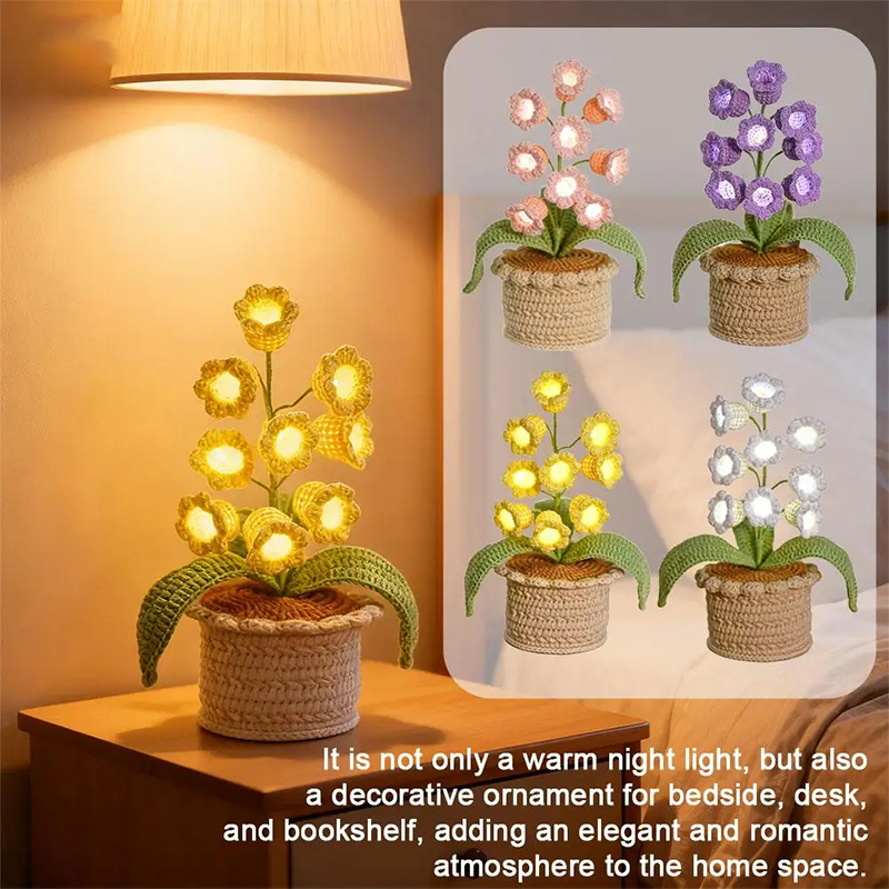 9つの輝くスズランの鉢植えの装飾品、温かみのある家の装飾、手 - Lighting Home Decor Products のレビューと価格