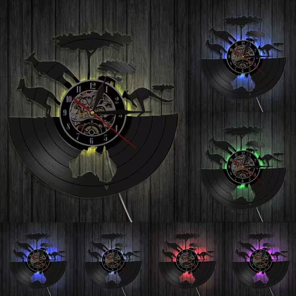 オーストラリアカンガルービニールレコード壁掛け時計マップシル - Decor Lighting Australia のレビューと価格