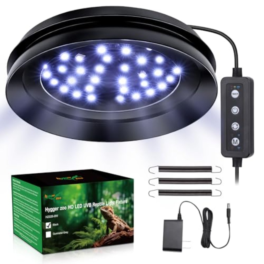 調光機能付き爬虫類用UVBライト、ビアデッドドラゴン、ヤモリ - Gecko Lighting & Decor のレビューと価格