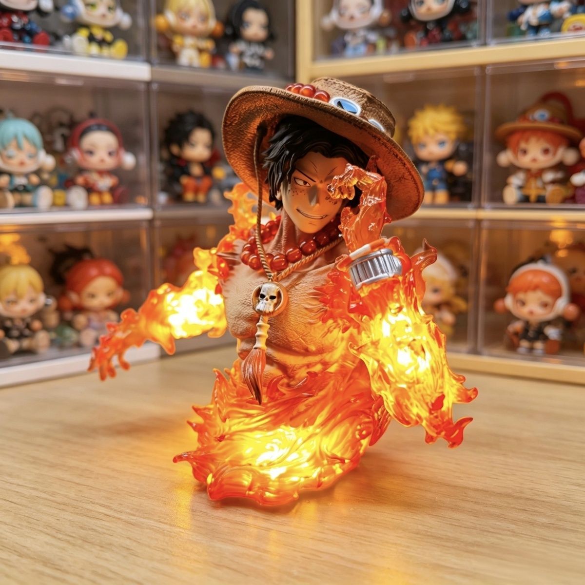 ワンピース エース ハーフボディ バスト ライトアップフィギ - Lighting Home Decor Products のレビューと価格