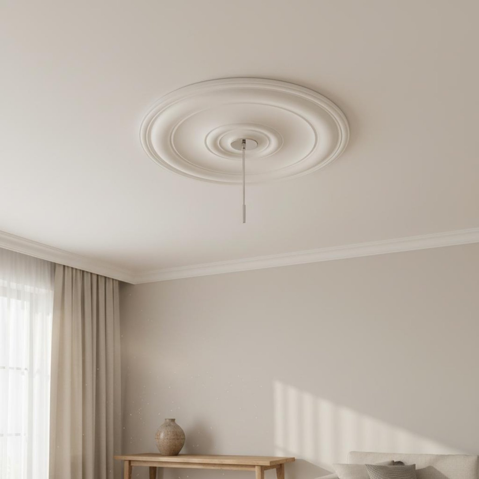ラウンド天井メダリオンヨーロッパデザインPU天井装飾照明器具 - Lightings Decoration のレビューと価格