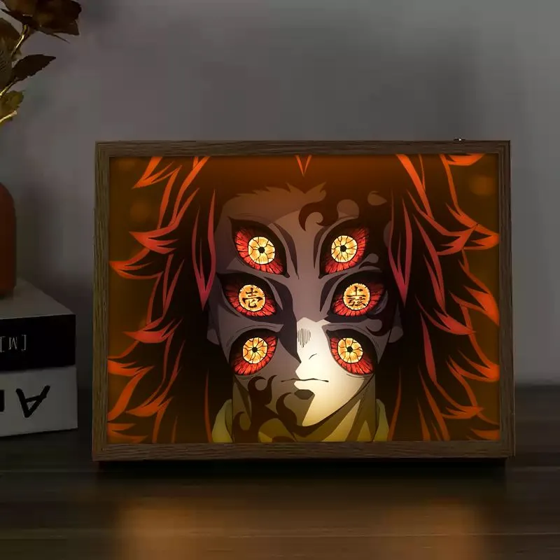 鬼滅の刃 アクションフィギュア ライトペインティング フォト - Lighting Room Decor Photo のレビューと価格