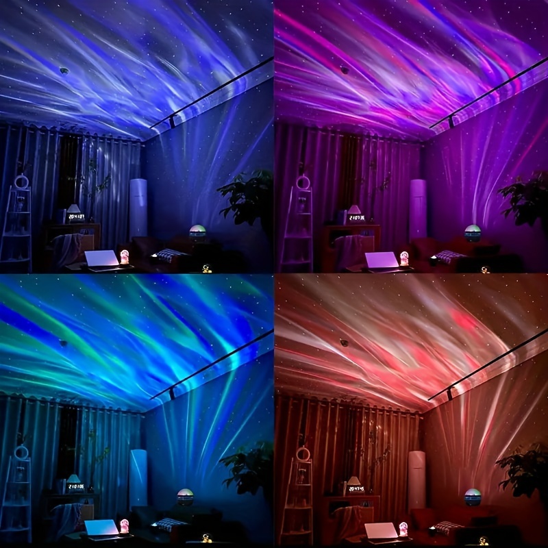 USB LED ナイトライト星空プロジェクターランプオーロラ - Sunset Lamp Projection のレビューと価格