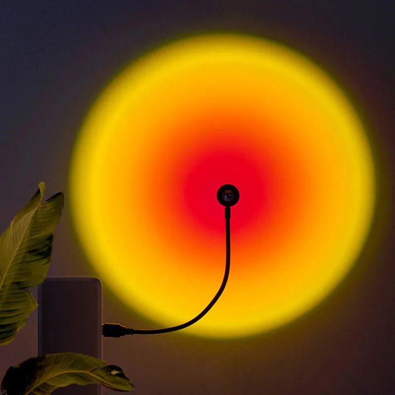 1-4 個のサンセットランプ LED レインボーネオンナイト - Sunset Lamp Projection のレビューと価格