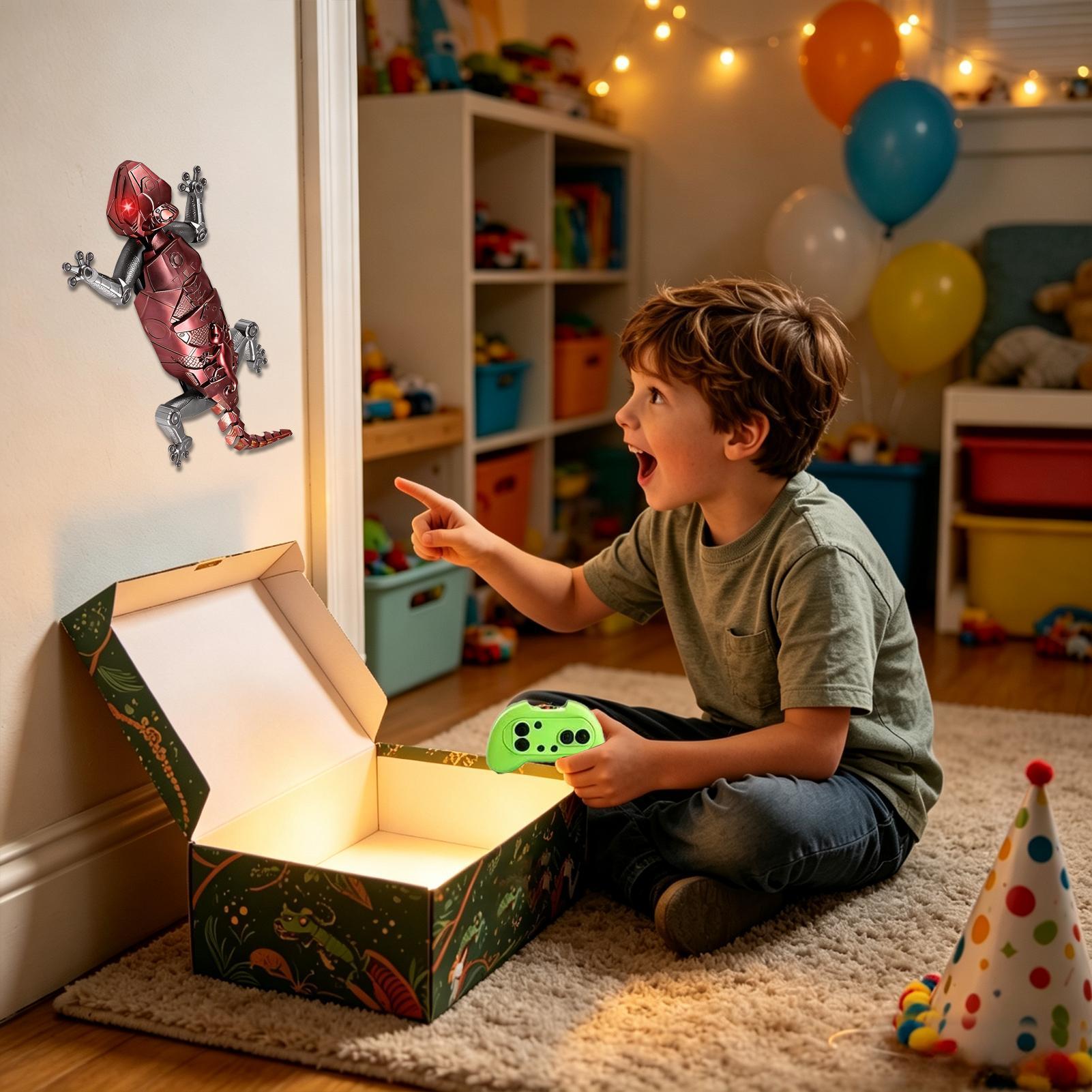 新しいリモコン操作の動物おもちゃ 壁を登る電動ヤモリ 360 - Gecko Lighting & Decor のレビューと価格