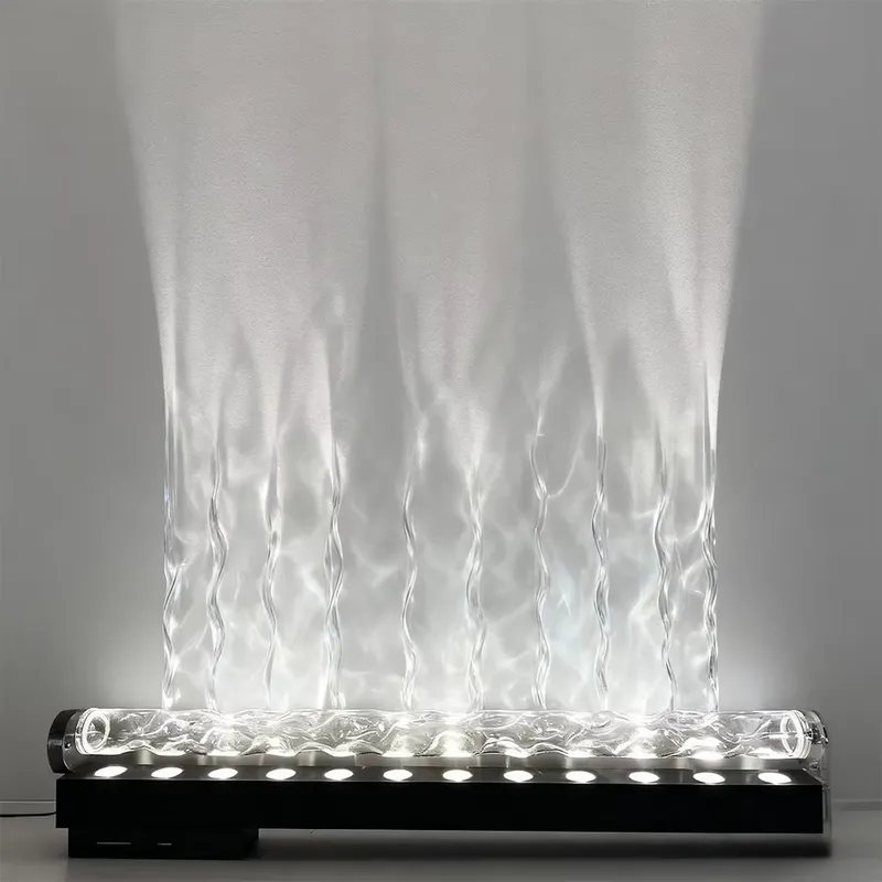 スマート3Dウォールウォッシュ炎投影ライト、水波紋雰囲気ラン - Lighting Decor For Bedroom のレビューと価格
