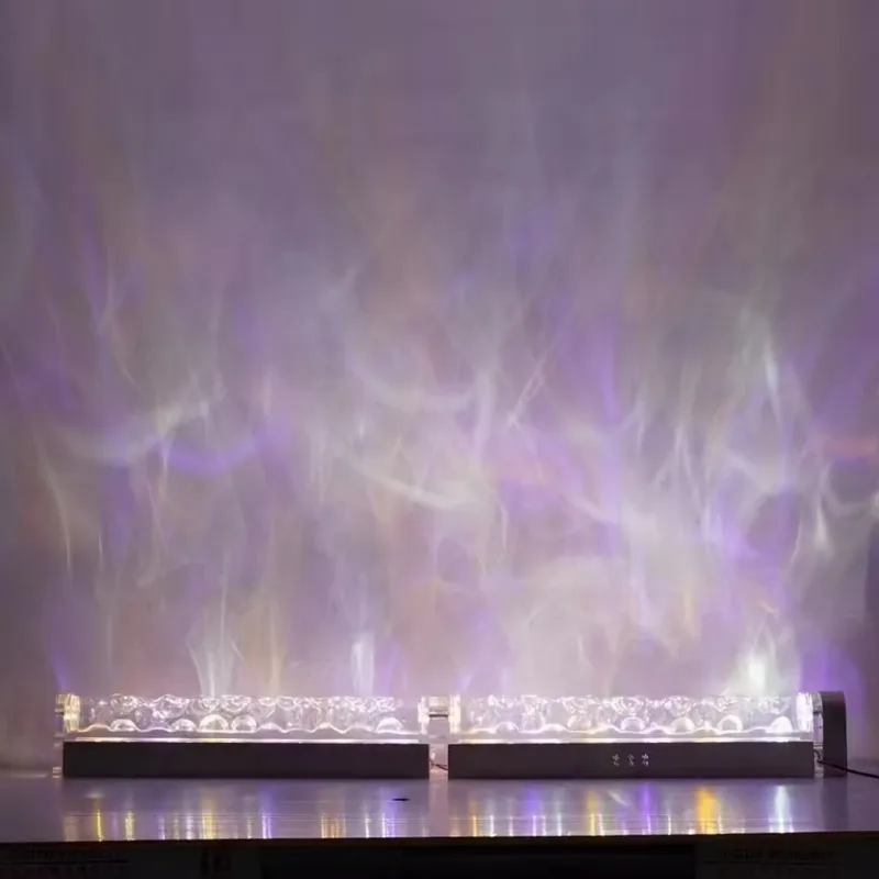 スマート3Dウォールウォッシュ炎投影ライト、水波紋雰囲気ラン - Lighting Decor For Bedroom のレビューと価格