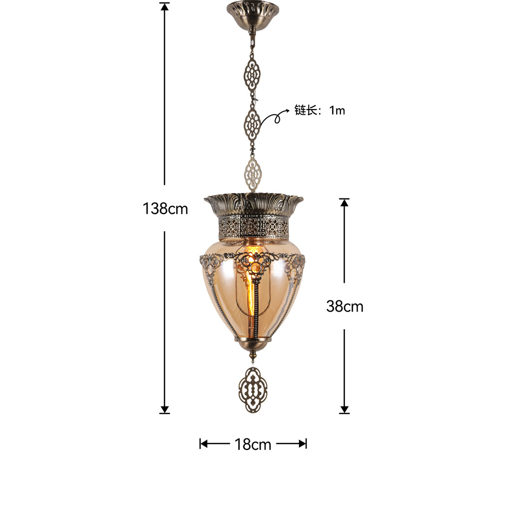 ドバイレトロスタイル手作りガラスペンダントライトダイニングル - Lighting Decor Store のレビューと価格
