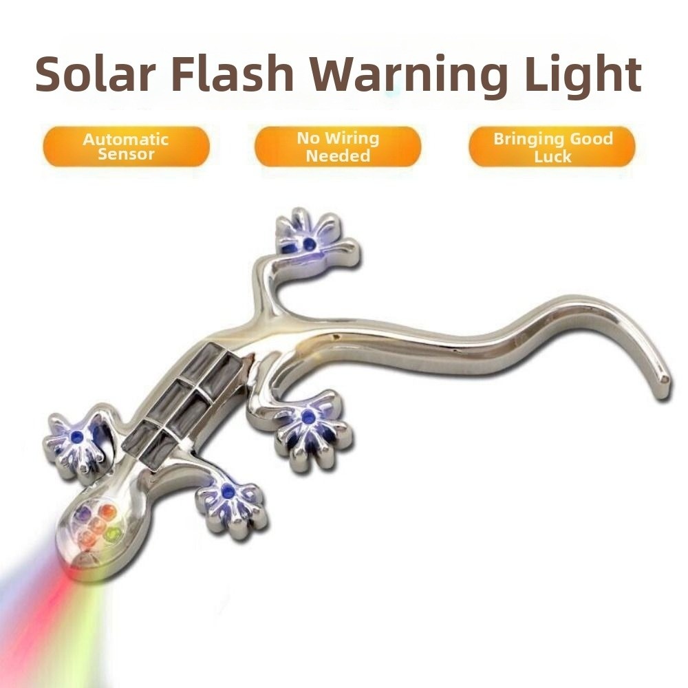 新しいヤモリ型ソーラー警告灯太陽光発電防水ヤモリLEDライト - Gecko Lighting & Decor のレビューと価格