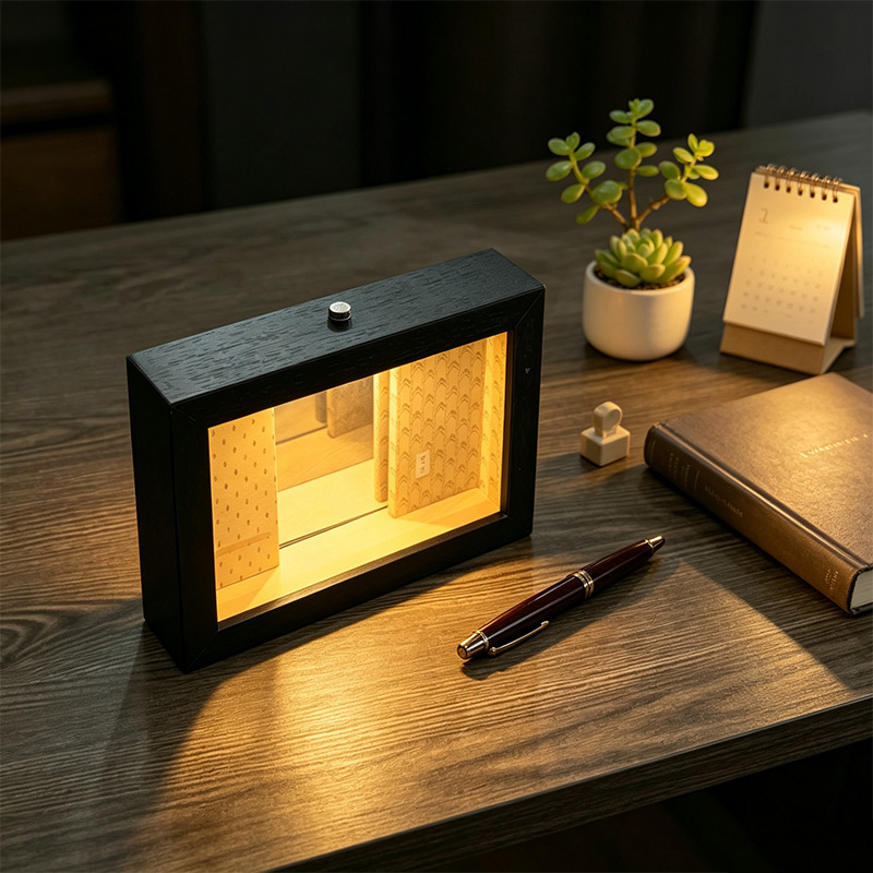 リアルルームアビスインフィニティミラーフォトフレーム、LED - Lighting Room Decor Photo のレビューと価格