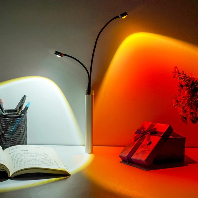 投影ランプ USB 日没虹雰囲気ナイトライト日没ライト写真撮 - Sunset Lamp Projection のレビューと価格