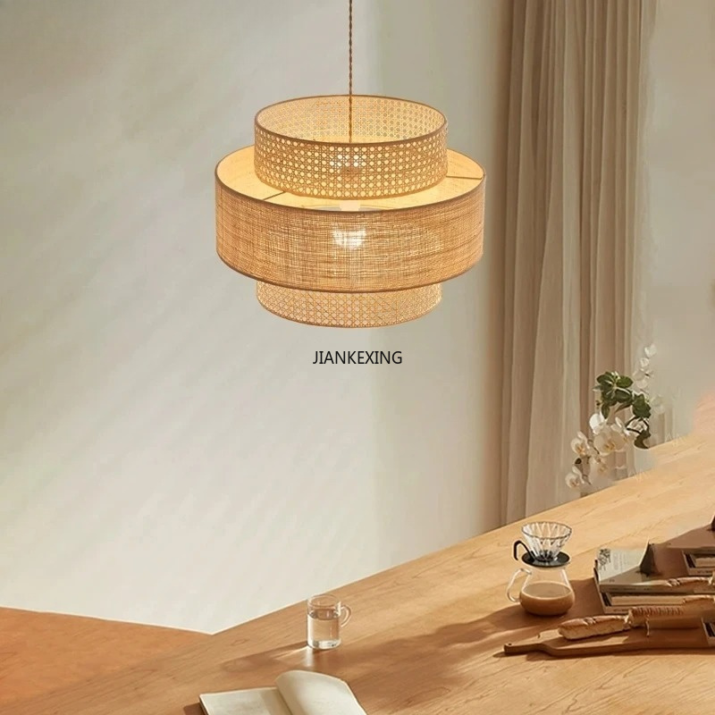 ミニマリストの手織り麻製ペンダントライト、クリエイティブなラ - Lighting Decor Store のレビューと価格
