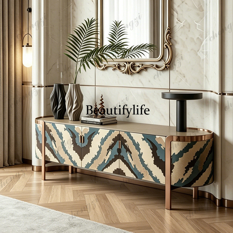 イタリア製の軽贅沢なテレビキャビネット、アートペインティング - Lightings Decoration のレビューと価格