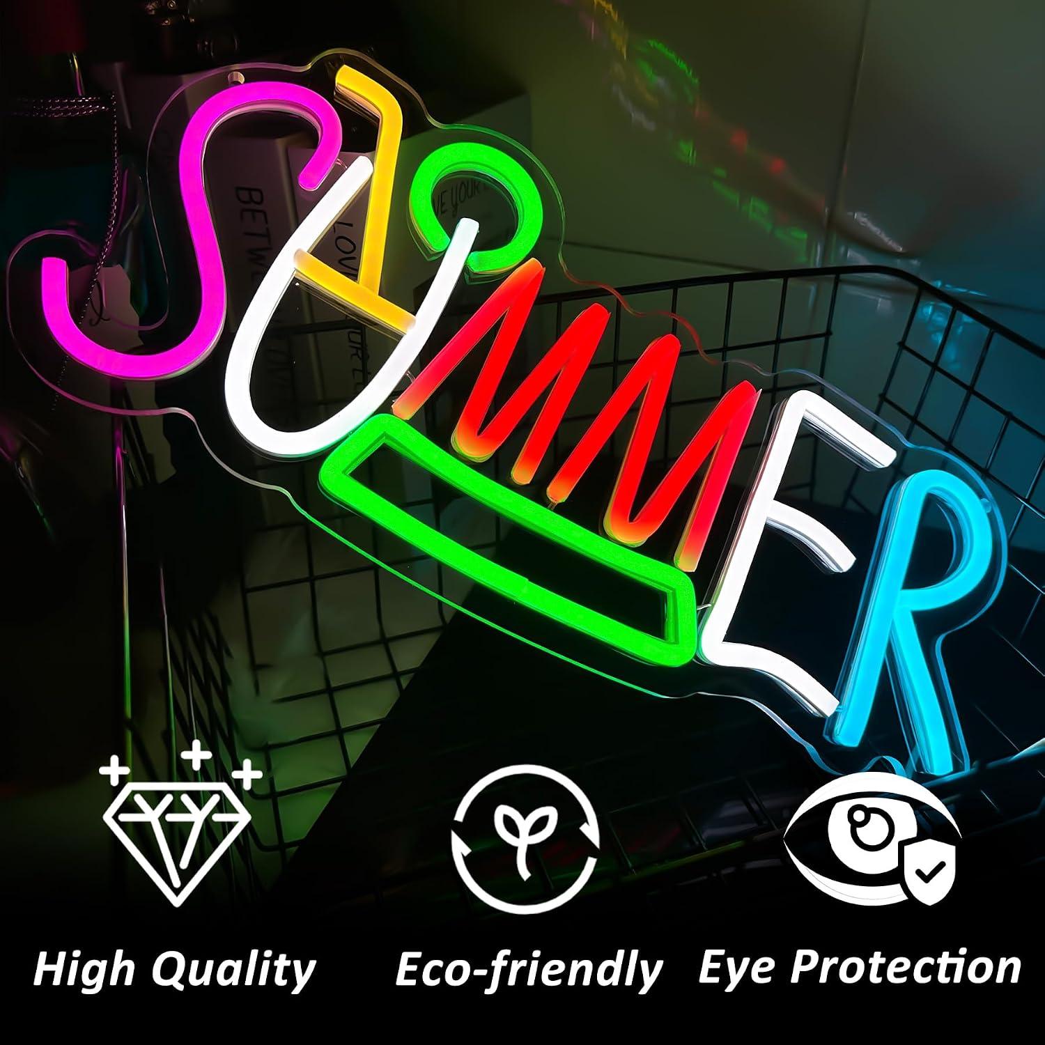 夏のネオンサイン USB 電源 LED ライト海岸レストラン - Lighting Decor Rentals のレビューと価格