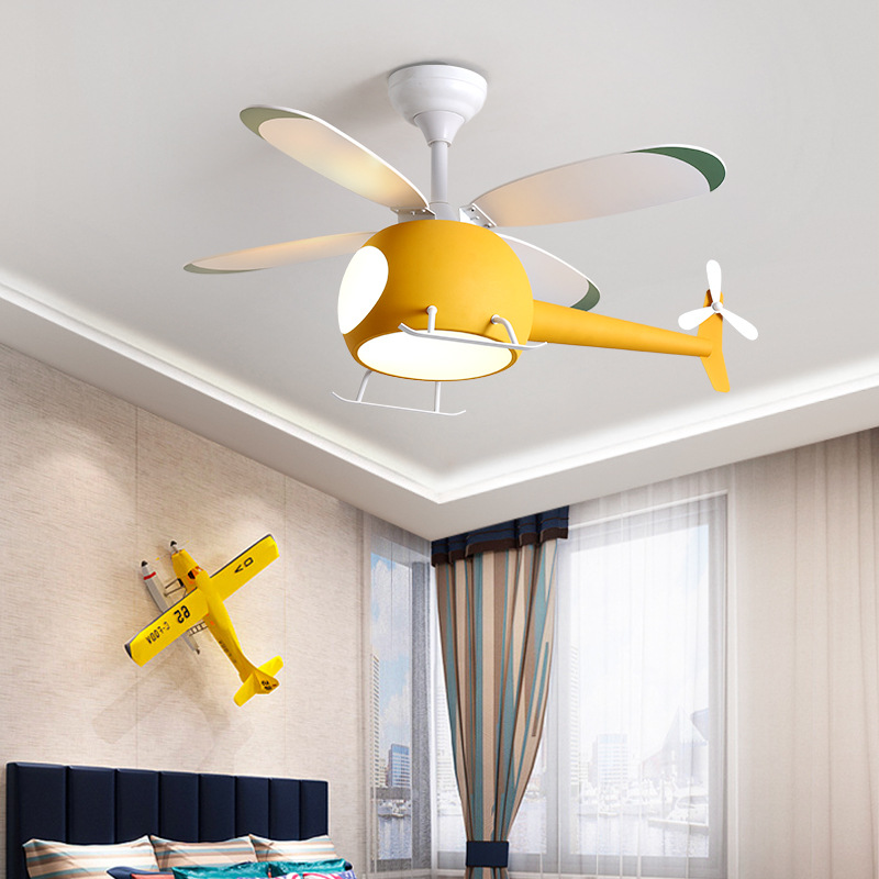現代のクリエイティブ漫画飛行機ファンライトシンプルな装飾 L - Lightings Decoration のレビューと価格