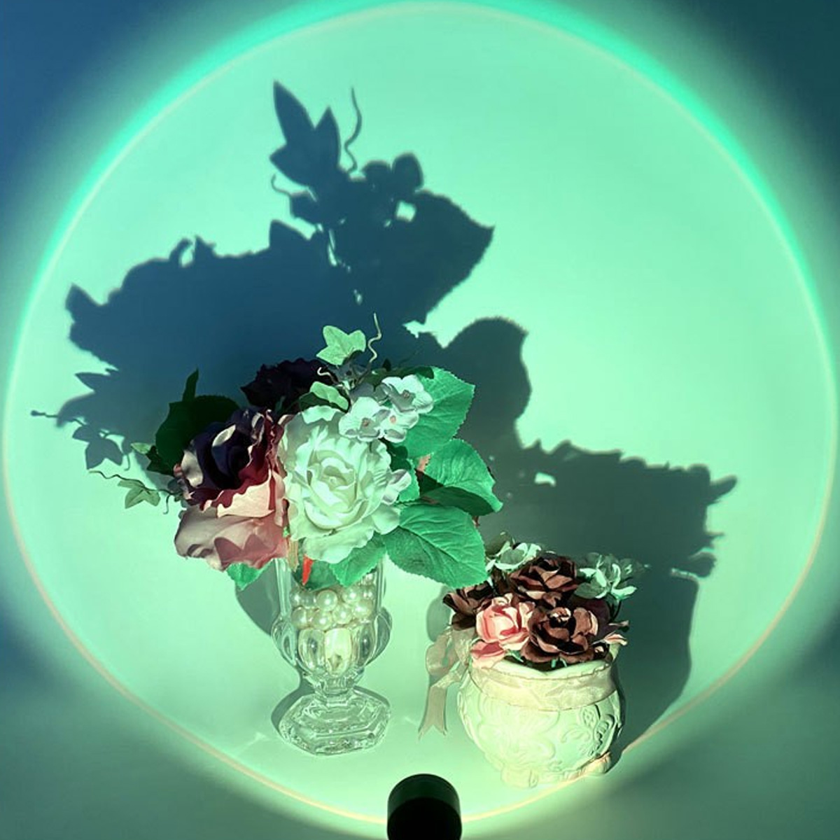 LED レインボーサンセットプロジェクションランプ雰囲気夜の - Sunset Lamp Projection のレビューと価格