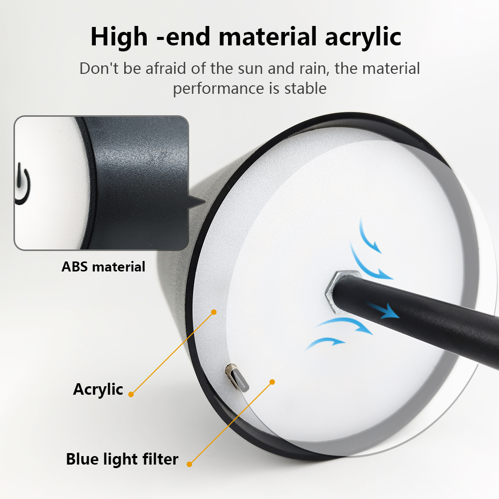 LED充電式デスクライトワイヤレステーブルランプ無段階調光タ - Lightings Decoration のレビューと価格